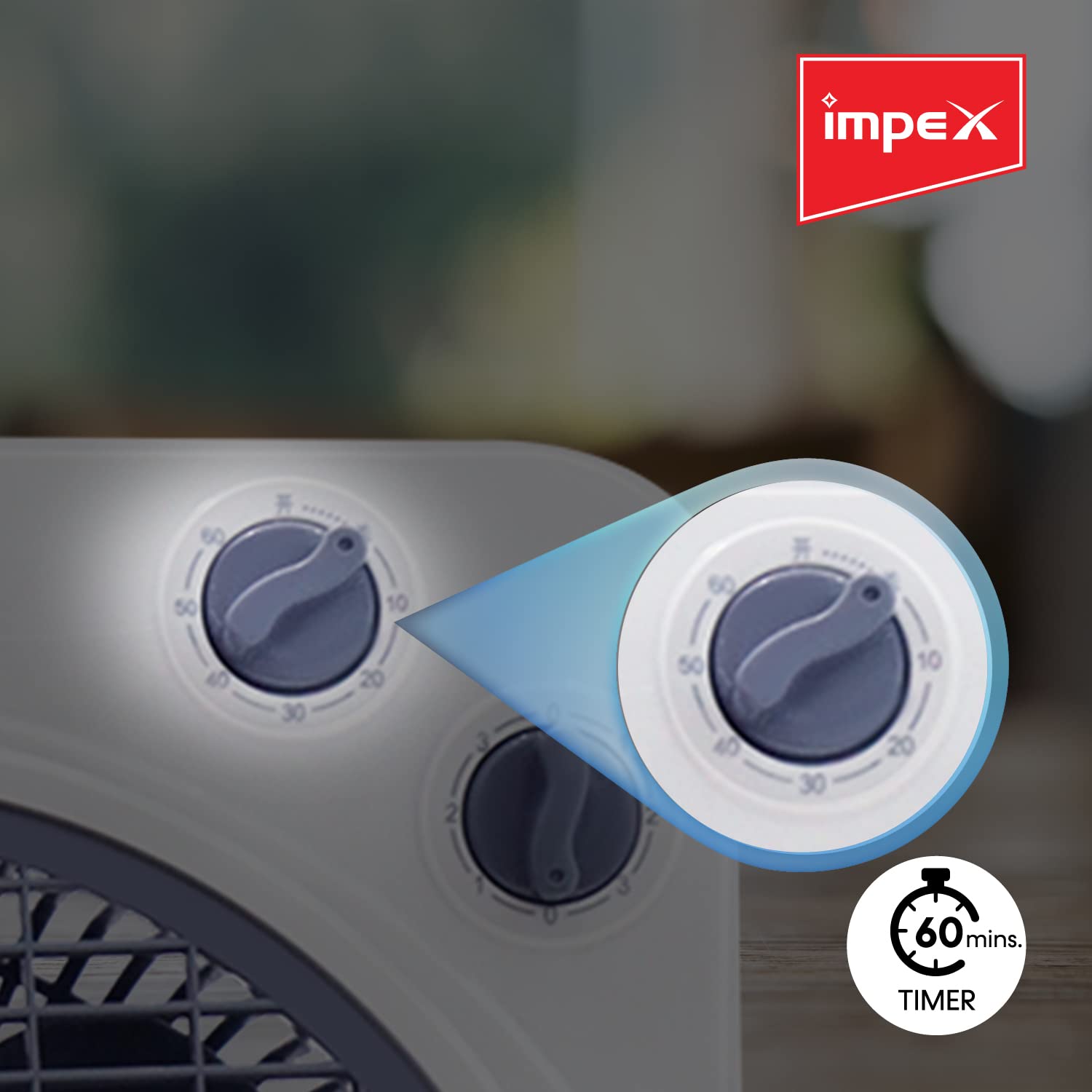 Impex 30 Watts 10 Inch Box Fan امبيكس مروحة صندوق 30 واط 10 انش Impex 30 Watts 10 Inch Box Fan امبيكس مروحة صندوق 30 واط 10 انش